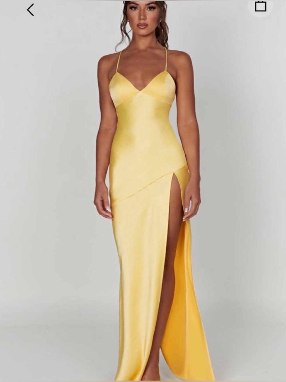 Babyboo Isobel Maxi Dress- Lemon Size XS - Picture 8 of 9